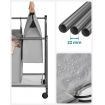 SONGMICS Laundry Basket with 4 Removable Laundry Bin on Wheels Gray