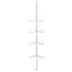 SONGMICS Adjustable Bathroom Corner Shelf with 4 Trays White