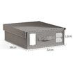 Grey Bed Sheet Organiser Storage Bag with Window and Handle for Blankets Foldable Bedding Clothes 2 Pack