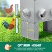 Auto Chicken Feeder 25L Automatic Hen Poultry Food Dispenser Rat Bird Rain Proof Steel Duck Goose 6 Feeding Ports