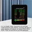 6 in 1 Air Quality Detector PM2.5 PM10 HCHO TVOC CO CO2 Multifunctional CO Carbon Dioxide LCD Large Screen Display  Home Office Hotel  Air Quality Tester