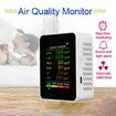 6 in 1 Air Quality Detector PM2.5 PM10 HCHO TVOC CO CO2 Multifunctional CO Carbon Dioxide LCD Large Screen Display  Home Office Hotel  Air Quality Tester