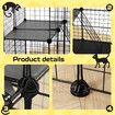 4 Tier Cat Enclosure Cage House XL DIY Metal Rabbit Hutch Ferret Bunny Crate Kitten Fence Kennel Playpen 3 Platforms 3 Ramps