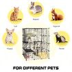 4 Tier Cat Enclosure Cage House XL DIY Metal Rabbit Hutch Ferret Bunny Crate Kitten Fence Kennel Playpen 3 Platforms 3 Ramps