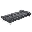 3 Seater Sofa Bed Couch Lounge Futon Mattress Guest Beds PU Leather Recliner Daybed Armchair Folding with Cup Holders