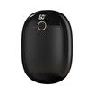 2 In 1 Portable Hand Warmer Rechargeable Pocket Heater with Digital Display for Camping Hunting Mans Woman Winter Gifts,Black