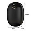 2 In 1 Portable Hand Warmer Rechargeable Pocket Heater with Digital Display for Camping Hunting Mans Woman Winter Gifts,Black