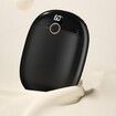 2 In 1 Portable Hand Warmer Rechargeable Pocket Heater with Digital Display for Camping Hunting Mans Woman Winter Gifts,Black