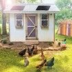 2 Fans 10W 4.7inch Dual Fans Solar Panel Kit 4m Extention Cord Energy Saving Ventilator Chicken Coop Greenhouse Shed Ventilation Cooling