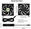 2 Fans 10W 4.7inch Dual Fans Solar Panel Kit 4m Extention Cord Energy Saving Ventilator Chicken Coop Greenhouse Shed Ventilation Cooling