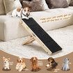 2in1 Pet Stairs Ramp Staircase Foldable 4 Steps Dog Wooden Ladder for Bed Car Couch with Non Slip Carpet