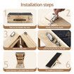 2in1 Pet Stairs Ramp Staircase Foldable 4 Steps Dog Wooden Ladder for Bed Car Couch with Non Slip Carpet