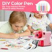 1080P Instant Print Camera for Kids,HD Digital Video Cameras with 3 Print Paper & 32G Card Gifts for Girls Boys Age 3-12 (Pink)