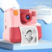 1080P Instant Print Camera for Kids,HD Digital Video Cameras with 3 Print Paper & 32G Card Gifts for Girls Boys Age 3-12 (Pink)