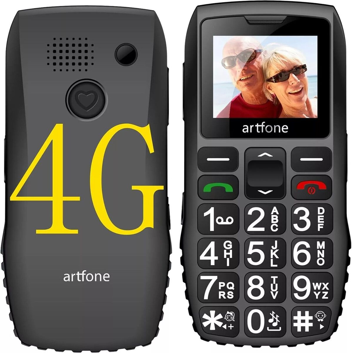 4G VoLTE One Click Unlock Senior Flip Phone Dual SIM Large Screen Big Button SOS Pocket Flashlight Loud Volume