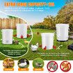 Chicken Bird Feeder Waterer Automatic Water Food Dispenser Auto Chook Hen Chick Poultry Drinker Cup PVC Feeding Port 20L