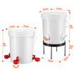 Chicken Bird Feeder Waterer Automatic Water Food Dispenser Auto Chook Hen Chick Poultry Drinker Cup PVC Feeding Port 20L