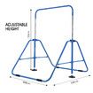 Kids Gymnastics Bar Training Climbing Frame Playground Workout Horizontal Expandable Monkey Kip for Home Blue