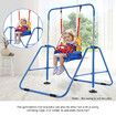 Kids Gymnastics Bar Training Climbing Frame Playground Workout Horizontal Expandable Monkey Kip for Home Blue