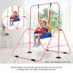 Kids Gymnastics Bar Training Climbing Frame Playground Workout Horizontal Expandable Monkey Kip for Home Pink