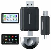 2 in 1 Wireless Carplay Adapter for Android Auto Adapter, Convert Wired CarPlay to Wireless CarPlay, Quick Auto Reconnect, Type-C/USB, Plug & Play