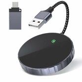 2 in 1 Wireless Carplay Adapter for iOS&Android Auto,Wired to Wireless Carplay,Plug & Play for OEM Wired Carplay,Online Update