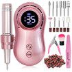 35000RPM Nail Drill Machine Rechargeable Nail File Nails Accessories Gel Nail Polish Sander Professional Tool Manicure Set Color Rose Pink