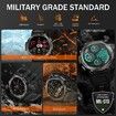 1.45" Smart Watch for Men with LED Flashlight 3ATM Waterproof Smart Watch with 100+ Sports Modes Fitness Tracker for iOS Android(Black)