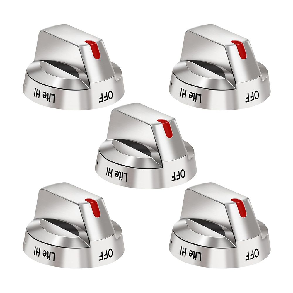 5Pcs DG64-00473A Top Burner Control Dial Knob Range Oven Replacement Compatible with Samsung Range Oven Gas Stove Knob NX58F5700WS NX58H5600SS NX58H5650WS NX58J7750SS NX58M6850SS （5pcs）