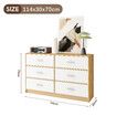 Chest of 6 Drawers Tallboy Dresser Bedside Table Storage Cabinet Unit TV Stand Bedroom Hallway Furniture Wood Fabric