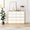 Chest of 8 Drawers Dresser Tallboy Bedside Table TV Stand Storage Cabinet Unit Bedroom Hallway Furniture Wood Fabric