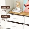 Chest of 8 Drawers Dresser Tallboy Bedside Table TV Stand Storage Cabinet Unit Bedroom Hallway Furniture Wood Fabric