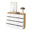 Chest of 8 Drawers Dresser Tallboy Bedside Table TV Stand Storage Cabinet Unit Bedroom Hallway Furniture Wood Fabric