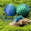 3D Printed Dragon Egg Flexible Laser Fidget Toy Home Office Desk Decor Figurine Articulated Model Surprise Gift Autism