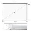 120 Inch Projector Screen Large Motorised Electric Ceiling Wall Mounted Roll Up Down Projection Home Movie Cinema Theatre