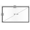 Fixed Frame Projector Screen 4K Ultra HD 16:9 Large Home Movie Cinema Theatre Projection 3D Active Ready 100 Inch Diagonal