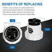 9-100-9002 Pressure Relief Valve Replacement for Polaris Pool Cleaner 180, 280, 380, 280 TankTrax, 480 Pro, 3900 Sport Pressure Side Pool Sweeper, 2 Pcs