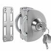 304 Stainless Steel Home Office Key Thumb Turning Way Single Sliding Glass Door Swing Hinged Frameless Push Gate Lock with 3 Keys