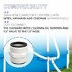 2Pcs Pool Split Hose Connector Compatible with Intex Coleman Swimming Pump 1.5 Inch Pool Hose Extender with 2 L Rings Gaskets