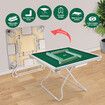 Mahjong Poker Game Table  Portable MaJiang Folding Card Board Blackjack Domino Gaming Desk Lightweight for Camping Picnic Green