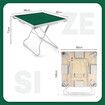 Mahjong Poker Game Table  Portable MaJiang Folding Card Board Blackjack Domino Gaming Desk Lightweight for Camping Picnic Green