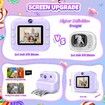 Kids Camera Instant Print Toys Toddler Printing Photos 1080P Video 12MP Digital Selfie Gift 32GB SD Card Girls Boys 3+ Purple Creative Fun Device