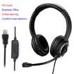 Wired USB Headset Headphones For Computer PC Laptop with Microphone Noise Cancelling Call Center Gaming Over-Ear Headsets