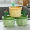 Kitchen Sink Drain Strainer Press Automatic Dumping Basket Sink Filter (Green-3PCS)