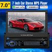 7 Inch Touch Car Radio CarPlay Android Auto Automatic Retractable Screen Car MP5 Player 1Din Multimedia Player AUX /SD/ USB Bluetooth for Universal