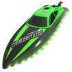 2.4Ghz RC Boat 30KMH Fast with Lights for Pools and Lakes with 2 Rechargeable Batteries Toys Gifts Color Green