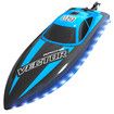 2.4Ghz RC Boat 30KMH Fast with Lights for Pools and Lakes with 2 Rechargeable Batteries Toys Gifts Color Blue