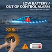 2.4Ghz RC Boat 30KMH Fast with Lights for Pools and Lakes with 2 Rechargeable Batteries Toys Gifts Color Blue