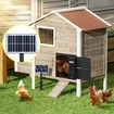 Solar Automatic Chicken Coop Door Auto Hen House Pen Run Poultry Cage Gate Opener Closer Timer Light Sensor LCD Aluminum