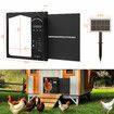 Solar Automatic Chicken Coop Door Auto Hen House Pen Run Poultry Cage Gate Opener Closer Timer Light Sensor LCD Aluminum